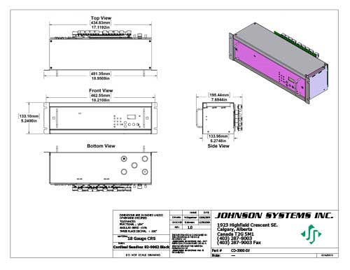 JSI CD-3000+AE Dimensions